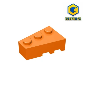 10 бр., градивен елемент на Gobricks GDS-594, съвместими с lego 6565, лявата керемиди на ПОКРИВА, 2X3 строителни блока