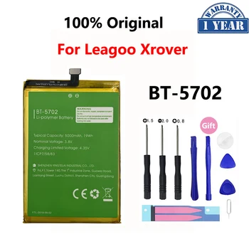 100% Оригинална Батерия с Капацитет 5000 mah За Leagoo Xrover BT-5702 BT5702, Сменяеми Батерии за телефони Bateria