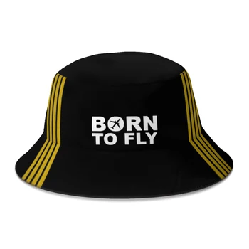 2022 Нови летни шапки Born To Fly Captain Stripes унисекс, сгъваеми плажни шапки Боб за риболов, филц шапки