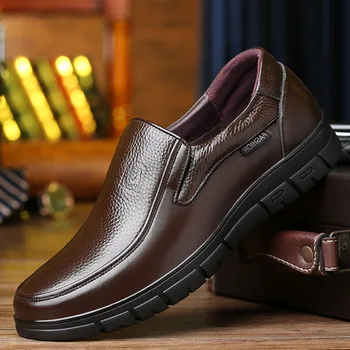 2023 Мъжки обувки; ежедневни обувки от естествена кожа за мъже; пешеходната обувки на равна платформа; градинска обувки; лоферы; Дишащи обувки;