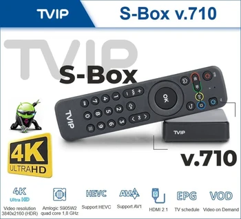 5 бр./лот, Нов TVIP V710 4K HD Smart TV Set Top Box Android 11,0 Amlogic S905W2 H. 265 по-Добре, отколкото Tvip 530 IP TV Box