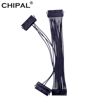 CHIPAL 10ШТ 30 см ATX 20 + 24Pin 3 захранване Molex захранване Sync Starter удължителен кабел Адаптер на дънната платка Кабел 18AWG за майнера ETH БТК