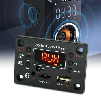 DC7-25V 2*40 W Усилвател, модул за MP3-плейър, съвместим с Bluetooth 5.0 Декодер, такса за усилвател на кола FM-радиомодуль, Mp3-плейъри