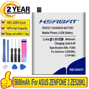 HSABAT C11P1601 5600 mah Батерия за ASUS ZENFONE 3 ZENFONE3 ZE520KL Батерии за ZenFone live Z017DA ZB501KL A007