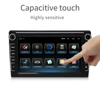 Автомобилен навигатор 1024 x 600 8-инчов екран, радиото в автомобила 2 din Android, стереоприемник за кола