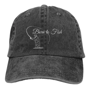 Бейзболна шапка Born To Fish, мъжки шапки, дамски козирка, защита, възстановяване на предишното положение, шапки за улов на шаран
