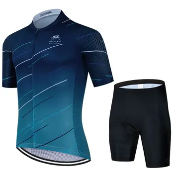 Велосипедна Облекло 2023 Летни Мъжки Тениски Salexo с Къс Ръкав за Велоспорта, Дишаща Комплект Форми на МТБ Bike Maillot Ropa Ciclismo