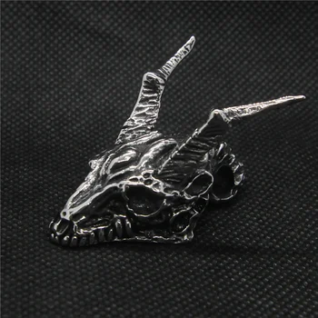 Гореща висулка във формата на главата на дракона, от неръждаема стомана 316L, модни готина мъжка висулка във формата на черепа