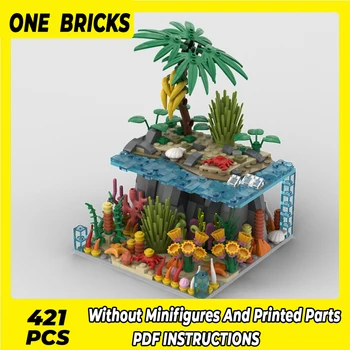 Градивните елементи на Moc, модел на строителната играчки, Пират, коралов риф, технически тухли, Монтаж със собствените си ръце, известни играчки за детски празнични подаръци