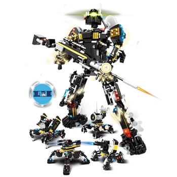 Градски полицейски робот 4в1, роботи специални полицейски сили, играчка градивни елементи, фигурки, Модели играчки за деца, играчки за момчета