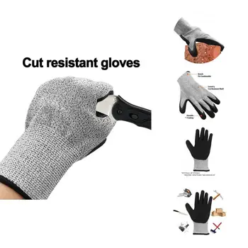 Гъвкави в експлоатация Черни Нитриловые мат ръкавици за защита на ръцете от порязване