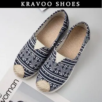 Дамски обувки на равна подметка KRAVOO, ежедневни дамски лоферы, удобни пролет-лято дишащи дамски обувки от окото на материал 2023, дамски обувки