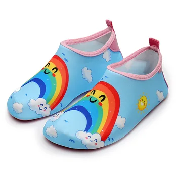 Детска плажна обувки, детски меки домашни чехли за плуване, чорапи за гмуркане за момчета и момичета, мини домашни пантофи за децата боси