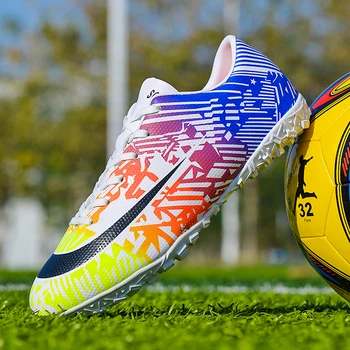 Детски футболни обувки с изкуствена трева, футболни обувки за спорт на открито, мъжки футболни обувки, обувки за юношески турнири по футбол за деца