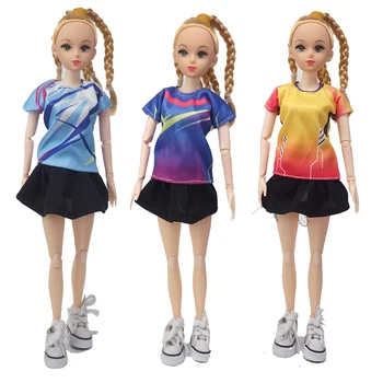 Един комплект дрехи за тенис Облекло за кукли Модно рокля Костюми за кукла Барби е най-Добрият подарък е Детска играчка, Аксесоари за кукли Детска играчка