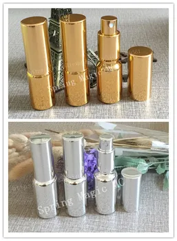 Злато, сребро, 20 мл, флакон-спрей, Козметична опаковка, Празен флакон за парфюм, малки стъклени бутилки, контейнер за парфюм, бутилки за еднократна употреба