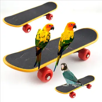 Издръжлив мини скейтборд, играчка под формата на папагал, клетка за птици, декорация за обучение жеванию, подарък