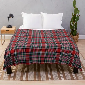 Клетчатое одеяло Clan MacBean, лохматое одеяло, дизайнерски одеяла, уважаеми одеало каре, легло, каре