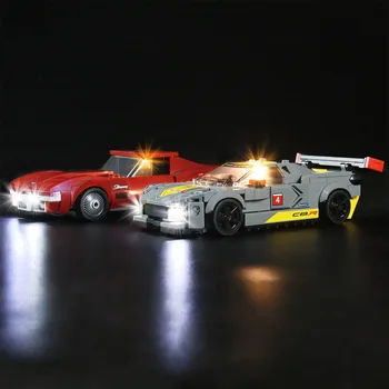 Комплект led подсветка за шампиони скорост 76903 Corvette C8.R Race и строителни блокове 1968 C3 (в комплекта са включени само осветление)