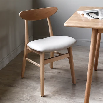 Минималистичен дървен стол За скандинавски трапезария Релаксираща хол Дизайнерски стол с Ергономичен Тоалетка Muebles Para El Hogar Дървени Мебели