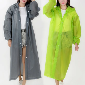 Модерен сгъсти прикрит от ЕВА, жена на улицата преносим водоустойчив дъждобран, дамски поръсване яке, пончо за пътуване, къмпинг, туризъм