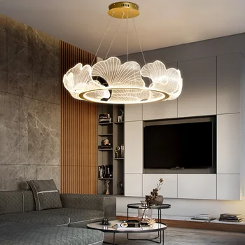 Модерна минималистичная led полилей Nordic Light Luxury Подходящ за всекидневна трапезария монтаж на таван осветление в помещението