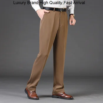 мъжки нов костюм с широки бизнес панталони за почивка panhs, панталони за мъже, костюм homme