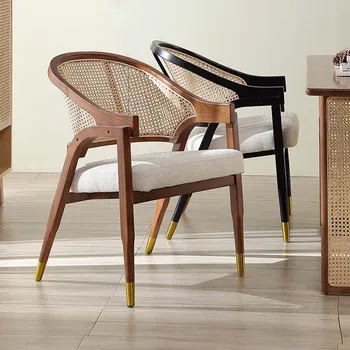 Скандинавски стол за почивка в спалнята, Творчески минималистичен дървена офис стол, Проектиране на стая, Мебели за ресторант Muebles Para El Hogar