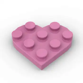 Строителни блокове на EK, съвместими с LEGO 39613, кръгла чиния, 3 x 3 сърце, аксесоари MOC, набор от части, тухли, направи си сам