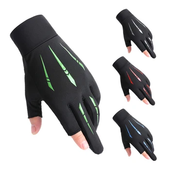 Тънки ръкавици от ледената коприна, Лятна защита от слънцето, дишащи колоездене, дамски ръкавици за шофиране, риболов, нескользящие мъжки ръкавици за сензорен екран