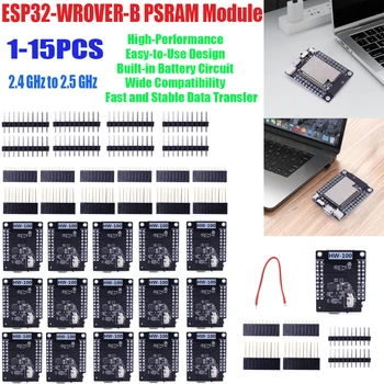 1-15 бр Модул PSRAM Mini32 ESP32-WROVER-B с индикатор за захранване, червен led модул за развитие, който е съвместим с Wi-Fi Bluetooth