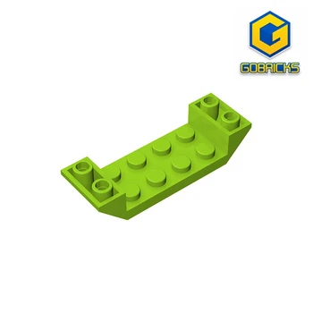 10ШТ Gobricks GDS-687 Наклонен Обърнат 45 6 x 2 Двойни с деколте, 2 x 4 е съвместима с детски играчки lego 22889 в събирането на