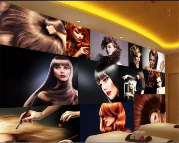 beibehang тапети за стени 3 dCustomized personality мода glamour creative hair salon фризьорски салон фон Сега тапети