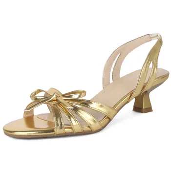 Dilalula/2023, летни дамски сандали с елегантна модни дамски обувки на висок ток с възел пеперуди, ново записване, дамски ежедневни обувки за партита и сватби