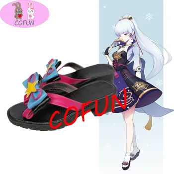 Game Genshin Impact Камисато Аяка/обувки за cosplay, карнавални костюми за Хелоуин, дамски празнична секси обувки в стил аниме