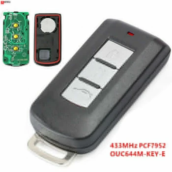 KEYECU 3 Бутона Smart Remote Ключодържател 433 Mhz FSK PCF7952 за Mitsubishi Lancer ASX, Outlander