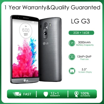 LG G3 D855 Рециклирани отключени 16 GB 2 GB ram 4G LTE четирибандов телефон с камера за задно виждане, 13 Mp 5,5 