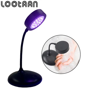 LOOTAAN 20 светодиоди Lotus Лампа За Нокти Преносим UV-Лампа За Работния Плот, Plug Стил, Простор За Гел-Лак За нокти, Инструменти За Маникюр