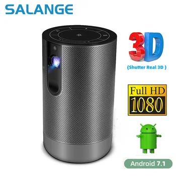 Salange P9 DLP Full HD Проектор Мини 1080P Proyector 3D Android Led Мобилен Проектор, WIFI, Bluetooth Батерия 8000 mah, Видео Проектор
