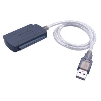 USB 2.0 IDE SATA 5.25 S-ATA 2.5 3.5 инча, кабел-адаптер за твърд диск HDD за преносими КОМПЮТРИ, конвертор