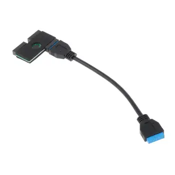 USB сплитер, Използвайте Удобен удължител USB порта Компактен размер 20 см Преносим конвертор USB порт 1 на 2 порт 3.0 хъб 19Pin за офиса и дома