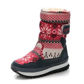 Дамски зимни обувки 2022 г., качествени непромокаеми зимни обувки на куки и панти, топло плюшен зимни обувки, дамски обувки