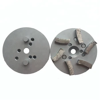Двухстоечный шлайфане кръг от бетон с 6 диамантени сегменти - 4-инчов абразивни плоча Terrco - Комплект от 9 бр.