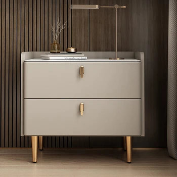 Дървена нощно шкафче в скандинавски минималистичном сив цвят, модерно нощно Шкафче, Луксозен Шкаф За съхранение, Удобна Нощен мебели