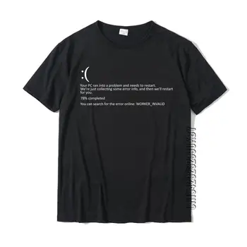 Забавен син екран на Смъртта BSOD, компютърен костюм Ботана, тениски, Camisa, ново записване, мъжки t-shirt, Camisa, памук