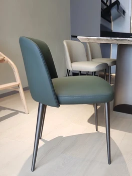 Италиански минималистичен стол за хранене, модерна минималистичная облегалка, етажерка стол, табуретка, дизайнерски кът за стол от висок клас