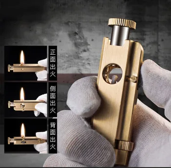 Керосин запалка CHIEF ръчно изработени в ретро стил от месинг за прокопаване на канали, творчески подарък за мъже, пушачи тръба