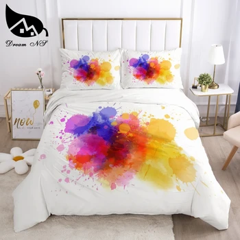 Комплект спално бельо цветове на дъгата Dream NS, комплект спално бельо и домашен текстил Dream color bars, комплект пододеяльников juego de cama