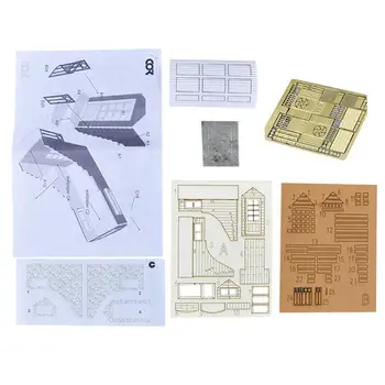 Комплекти модели на сгради, 1:35 Интерактивни играчки САМ Занаяти и Архитектурата на къщата Сцена за микро-пейзаж Аксесоар Декор сладкиш на масата