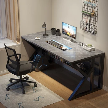 Компютърна маса в скандинавски стил, изработени ръчно, за офис мебели, спалня, маса за киберспорта, Престижна мултифункционални игрални маси